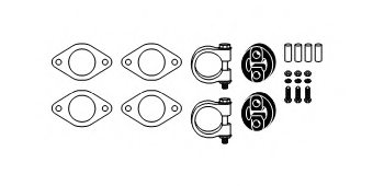 HJS 82 31 6208 Mounting Kit, exhaust system